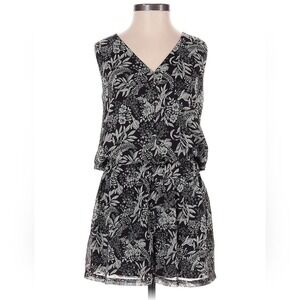 Scotch & Soda Romper Women XS Black White Floral Tropical Boho Summer Designer